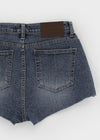 Masle Pleated Mini Denim Skirt Pants