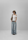 Lehevin Summer Wide Denim Pants