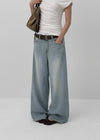 Lehevin Summer Wide Denim Pants