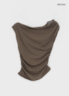 Nishon Draped Shirring Off-Shoulder Top