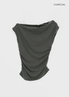 Nishon Draped Shirring Off-Shoulder Top