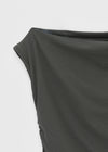 Nishon Draped Shirring Off-Shoulder Top