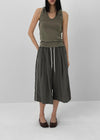 (UNISEX) Ninong Piping Line Nylon Bermuda Pants
