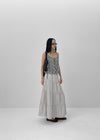 Kyoryong Ribbon Tiered Long Skirt