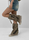 Wanan Vintage Converse Buckle Mid Boots