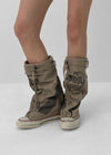 Wanan Vintage Converse Buckle Mid Boots