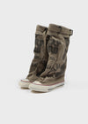 Wanan Vintage Converse Buckle Mid Boots