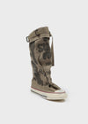 Wanan Vintage Converse Buckle Mid Boots
