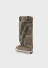 Wanan Vintage Converse Buckle Mid Boots