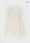 Kyoryong Ribbon Tiered Long Skirt