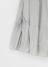 Kyoryong Ribbon Tiered Long Skirt