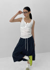 (UNISEX) Ninong Piping Line Nylon Bermuda Pants