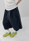 (UNISEX) Ninong Piping Line Nylon Bermuda Pants