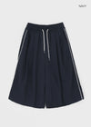 (UNISEX) Ninong Piping Line Nylon Bermuda Pants