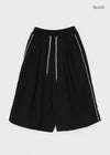 (UNISEX) Ninong Piping Line Nylon Bermuda Pants