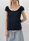 Teams Two-Way Frill Short Sleeve Blouse