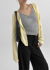 Holmeet Summer V-neck Knit Cardigan