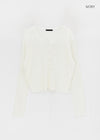 Holmeet Summer V-neck Knit Cardigan