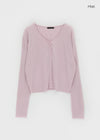Holmeet Summer V-neck Knit Cardigan