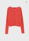 Holmeet Summer V-neck Knit Cardigan