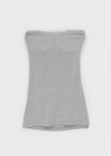 Riching Shirred Slit Tube Top (Built-in Cap)
