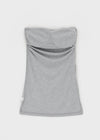 Riching Shirred Slit Tube Top (Built-in Cap)