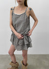 Tobble Check Layered Sleeveless Mini Dress