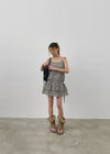 Tobble Check Layered Sleeveless Mini Dress