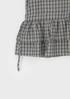 Tobble Check Layered Sleeveless Mini Dress