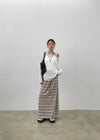 Dillum Ethnic Stripe Long Skirt