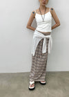 Dillum Ethnic Stripe Long Skirt