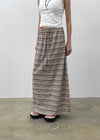Dillum Ethnic Stripe Long Skirt