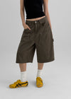 Furanku Cotton Carpenter Bermuda Pants