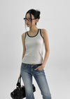 Faitke Contrast Sleeveless Top