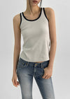 Faitke Contrast Sleeveless Top