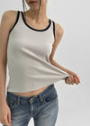 Faitke Contrast Sleeveless Top