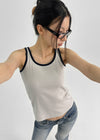 Faitke Contrast Sleeveless Top