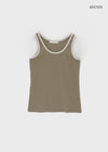 Faitke Contrast Sleeveless Top