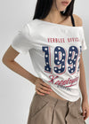 Codemme Lettering One Shoulder Tee