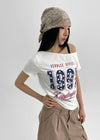 Codemme Lettering One Shoulder Tee