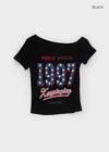 Codemme Lettering One Shoulder Tee