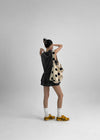Hoxon Hooded Layered Mini Sleeveless Dress
