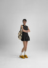 Hoxon Hooded Layered Mini Sleeveless Dress