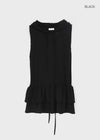 Hoxon Hooded Layered Mini Sleeveless Dress