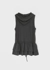 Hoxon Hooded Layered Mini Sleeveless Dress