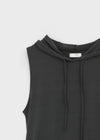 Hoxon Hooded Layered Mini Sleeveless Dress
