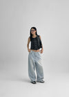 Selem Frill Check Sleeveless Blouse
