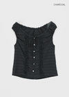 Selem Frill Check Sleeveless Blouse