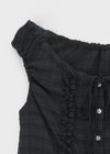 Selem Frill Check Sleeveless Blouse