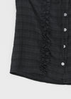 Selem Frill Check Sleeveless Blouse